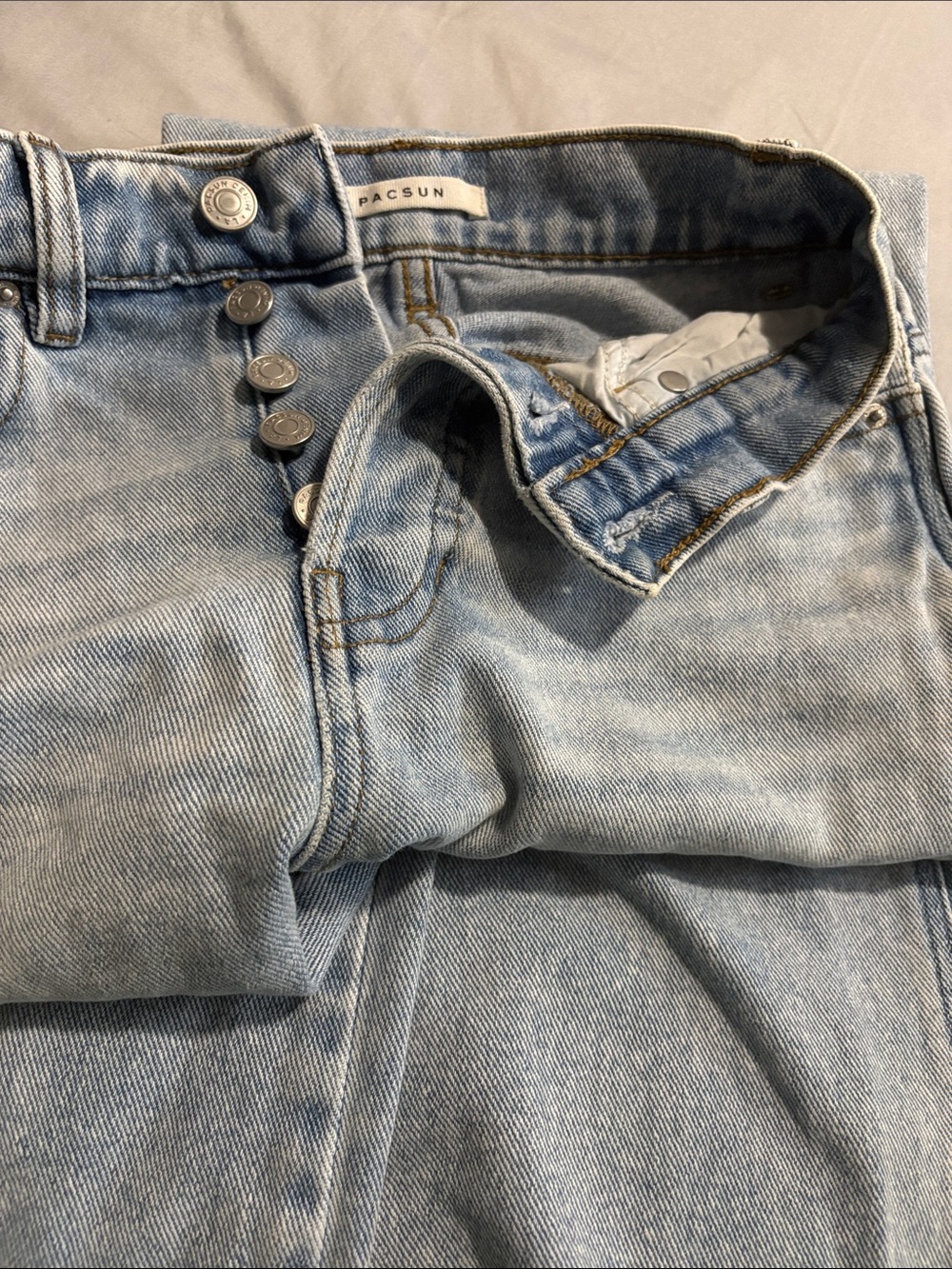 PacSun Light Blue Button-Fly Denim Jeans